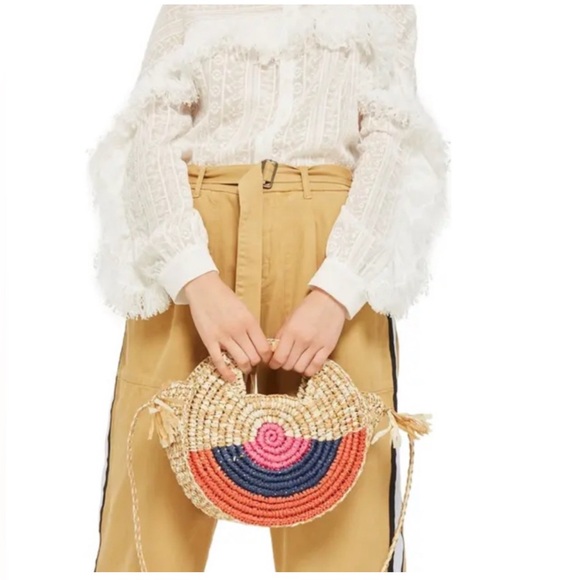 Top Shop Colorful Straw Circle Bag - Picture 5 of 5